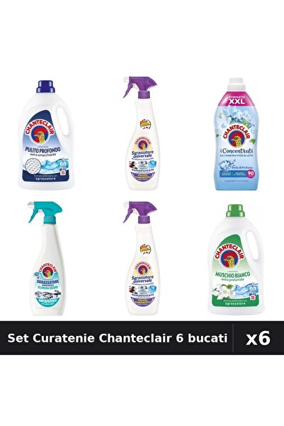 Chanteclair Set 6 Curățenie - Detergent 1575ml, Balsam 1800ml, Degresant 600ml
