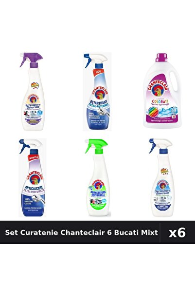 Chanteclair Set 6 Degresant și Detergent - Bicarbonat, Lămâie, Mosc Alb, Extr...