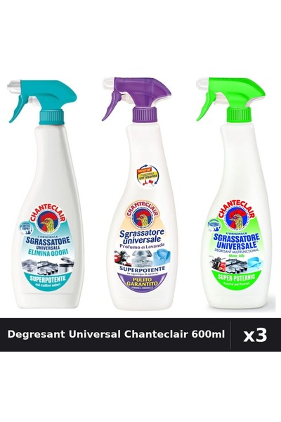 Chanteclair Set 3 Degresant Universal 600ml - Anti-Miros, Lavanda, Lămâie