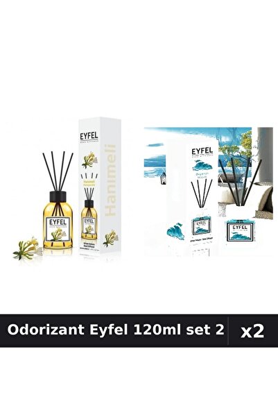 Eyfel Set 2 Odorizante Camera cu Betisoare 120ml - Mana Maicii Domnului, Ocean