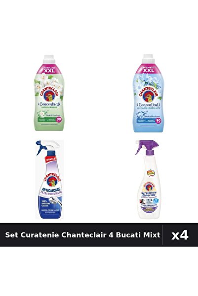 Chanteclair Set 4 Balsam și Degresant 1800ml - Mosc Alb, Saruri Marine, Extra...