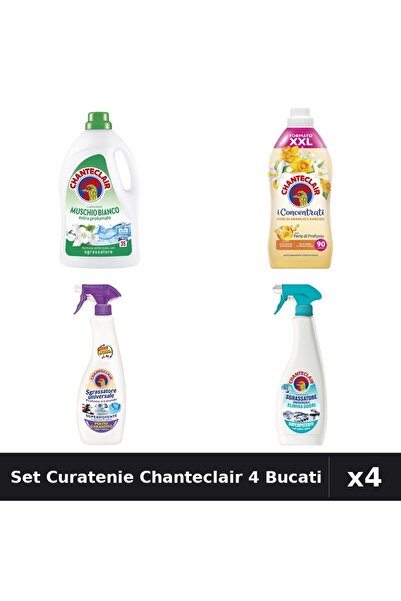 Chanteclair Set 4 Curatenie - Detergent 1575ml, Balsam 1800ml, Degresant 600ml