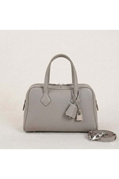 Generic Elegant Pebbled Leather Boston Handbag with Lock Detail & Detachable ...