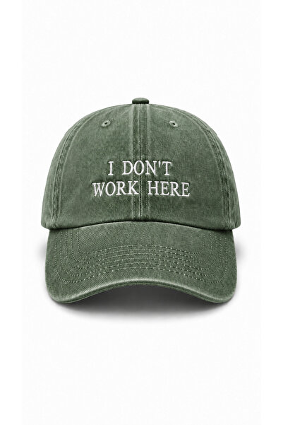 WeavedCo "I Don'T Work Here" Embroidered Vintage Washed Cap Hat