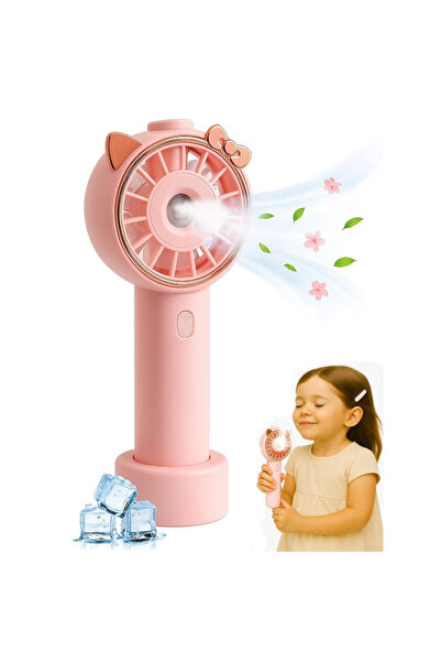 FOXMAG24 Mini ventilator portabil cu pulverizare, 2 în 1, pliabil, 3 trepte d...