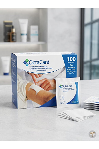 Octacare Steril emici gazlı bez 100 adet nonwoven