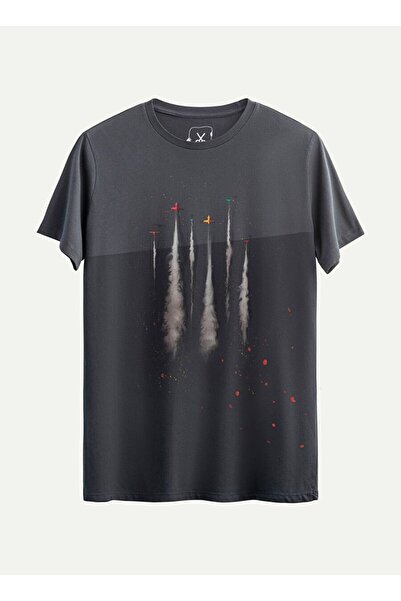 KAFT Unisex Regular Fit Tasarım T-Shirt - Flying Low