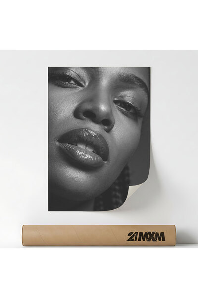 21mxm Poster Decorativ Tematică Beauty Portrait - 'Gaze', Material Textil 21M...