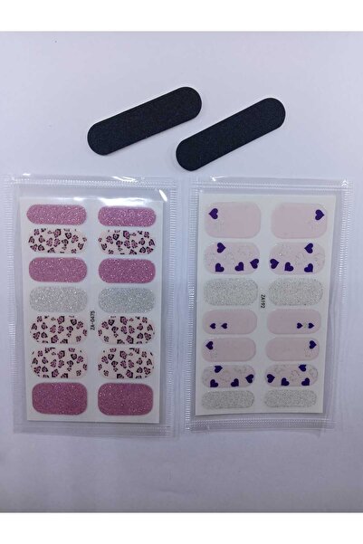 btm home Kendinden Yapışkanlı Nail Sticker 2 Paket Tırnak Süsü Kuru Oje