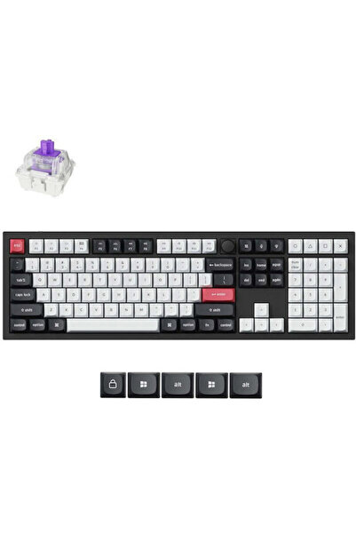 Keychron Q6 HE Q6H-M1 Ασύρματο πληκτρολόγιο gaming με εφέ Hall, με προσαρμοσμ...