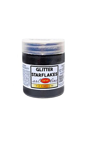 Deve Glitter starflakes metalic vision, DEVE, 50gr sclipici negru 96 pentru r...