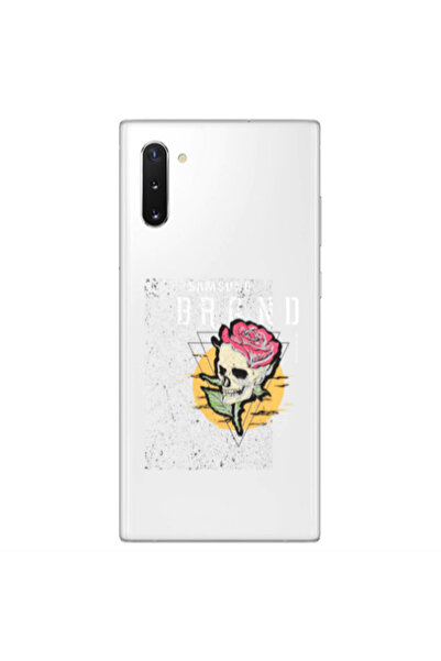 Other Samsung Note 10 Plus Skull Roses Transparent Silicone TPU Θήκη