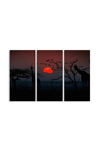 PRINTFINIT African Sunset Painting | 3 Pieces