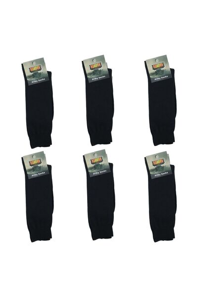 KORDAK Pachet de 6 șosete lungi negre pentru soldați - Șosete negre care resp...