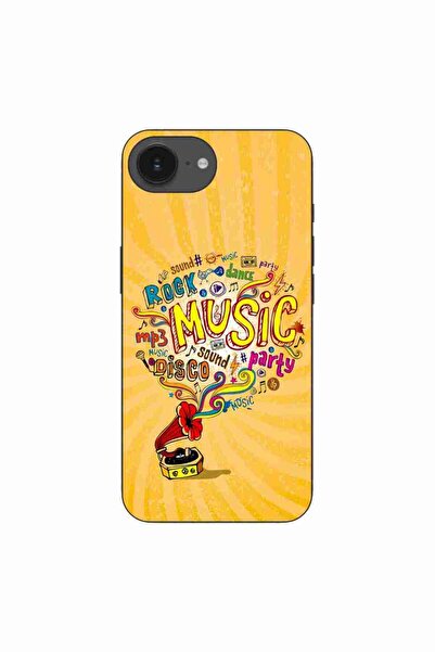 OEM Калъф, съвместим с Apple iPhone 16e, силиконов гел TPU, с десен Музика на...