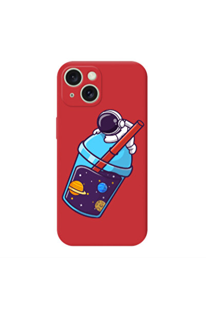 Other Apple iPhone 15 Plus Longing in space Red Colored Silicone TPU Θήκη