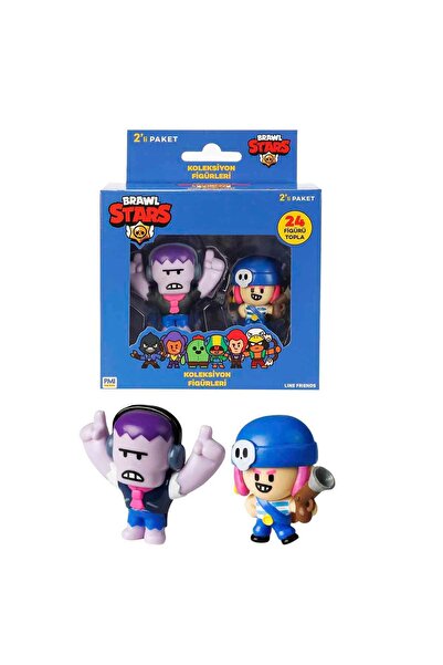 BRAWL STARS 2’li Figür Seti S1 - Mor Saçlı Shelly – Pembe Kasklı Rosa