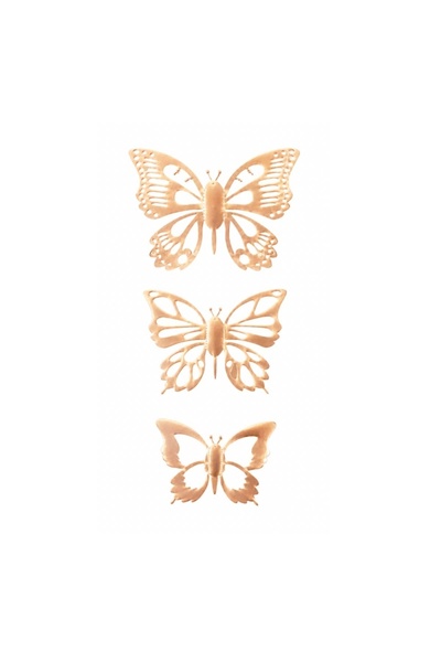 Decoratiuni Dulci Bee butterflies 3 sizes | patterns - Silver