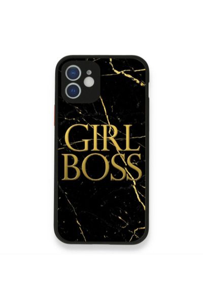 Other Apple iPhone 12 Girl boss marble Black Glossy Θήκη