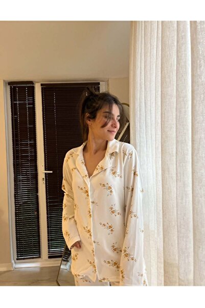 Pijamigas Soft Milan Çiçekli Büyük Beden Pijama Takımı - Uzun Kollu