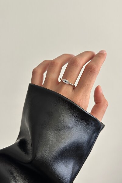 Okko Store Women's Tiny Stone Eye Adjustable Ring