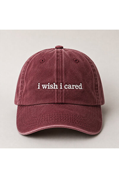 WeavedCo "I Wish I Cared" Written Vintage Washed Cap Hat