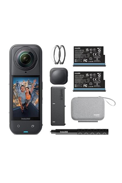 Insta360 Action Camera X5 Essentials Bundle, 8K 360, 72MP/18MP, Wi-Fi, Blueto...