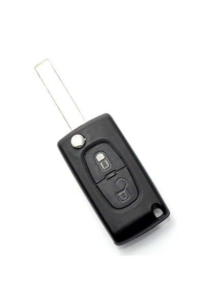 CarGuard Citroen / Peugeot 407 - 2-button key case, HU83-SH2 blade with batte...
