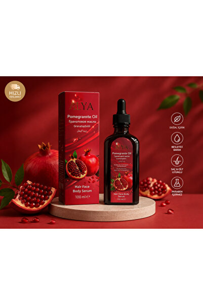 ALYA Nar Yağı Serumu 100 ml - Saç, Cilt ve Vücut İçin Besleyici Onarıcı Bakım...