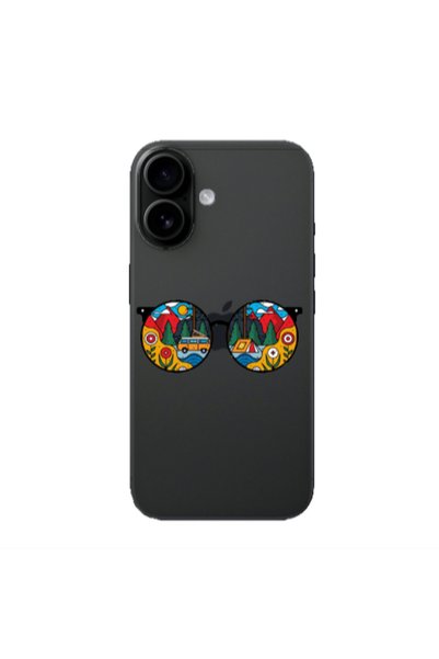 Other Apple Iphone 16 plus Round Glasses Transparent Silicone TPU Θήκη