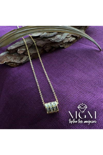 Marsilyan NVDN- Ieg - قلادة من حجر الزركون الذهبي IEGRS-NVDN1