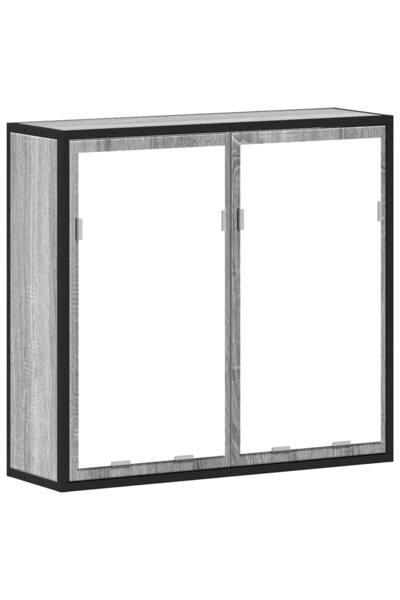 vidaxl Dulap de baie cu oglindă gri sonoma 65x20x60 cm lemn compozit