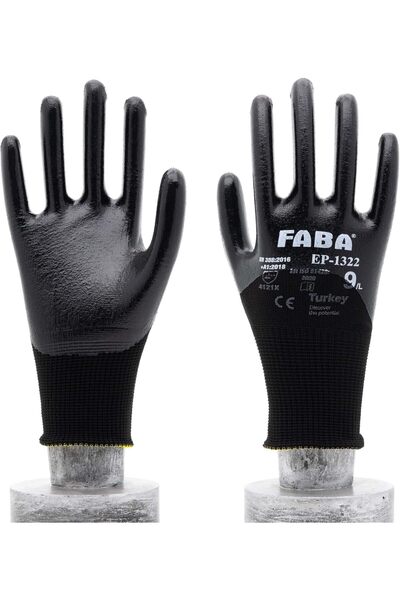 Yıldızan Terra Organik Faba Ep-1322 Nitrile Coated Polyester Gloves Terra Org...