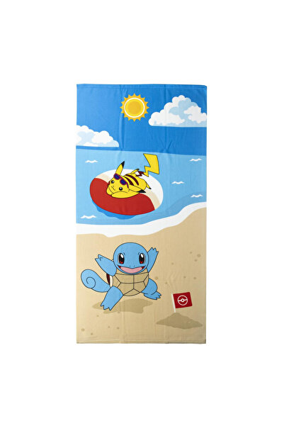 Pokemon Pokémon Polyester Beach Towel, 140x70cm Blue