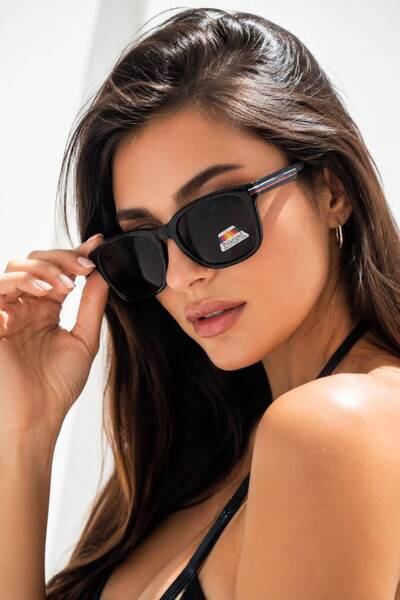 ModaLucci Black Adult Polarized Sunglasses