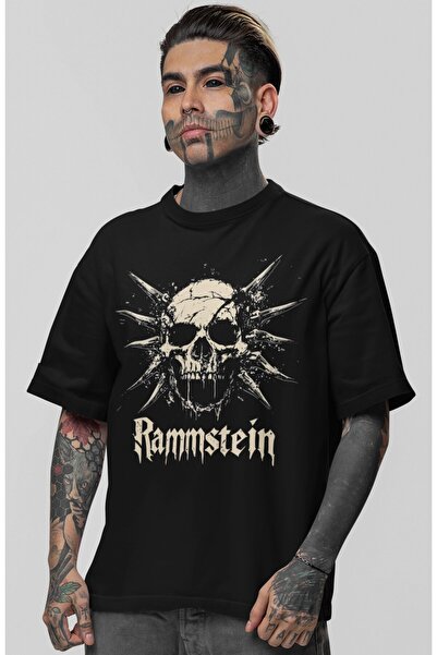SEVBANO Rammstein rok metal muzički bend, unisex majica sa širokim krojem i p...