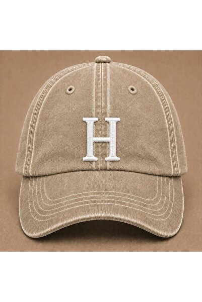WeavedCo Letter "H" Special Design for Names Embroidered Vintage Washed Baseb...