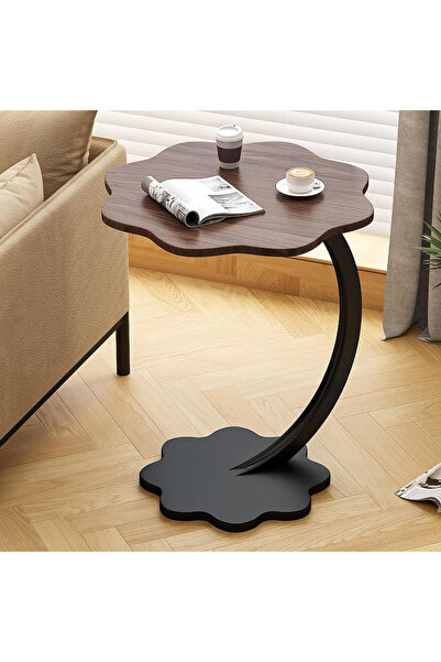 Diason Modern Petal Shaped Coffee Table,Living Room Pedestal Coffee Table,Bro...