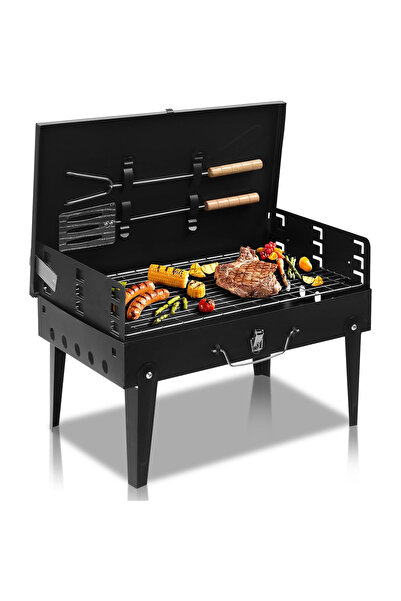 FLYPRO Portable Charcoal Grill, Foldable BBQ Grill Kit Easy to Carry, Tableto...