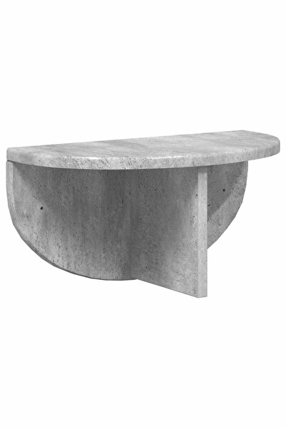 vidaxl Raft de perete Gri din beton 38 x 19 x 19 cm Lemn compozit