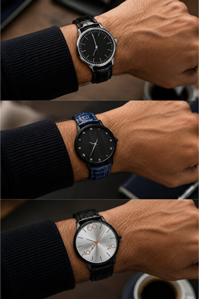 Twelve Opportunity Product 3-Piece Men's Wristwatch Set