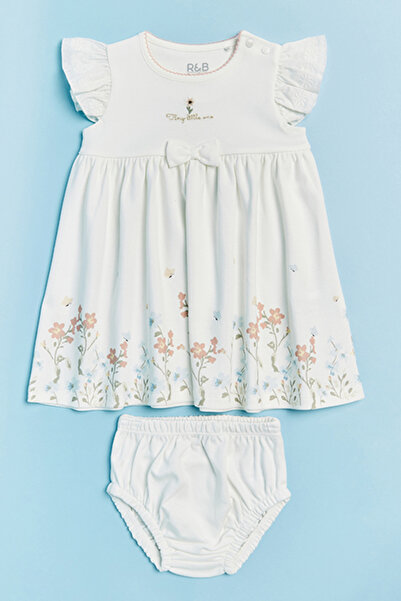 R&B Printed Flared Dress with Bloomers