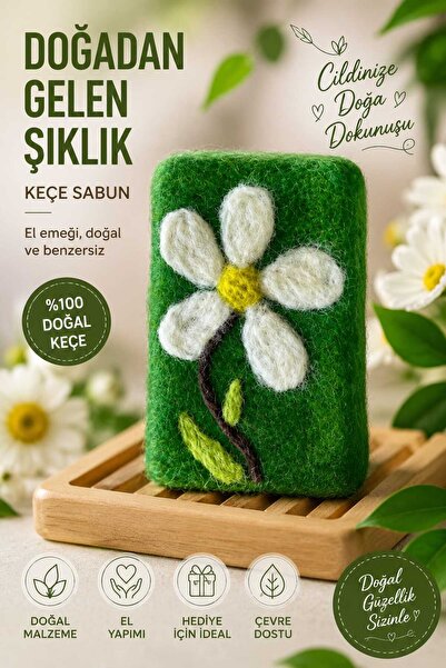 Hacenur Naturel Keçe Sabunu (Doğal Peeling Etkili El Yapımı Sabun)