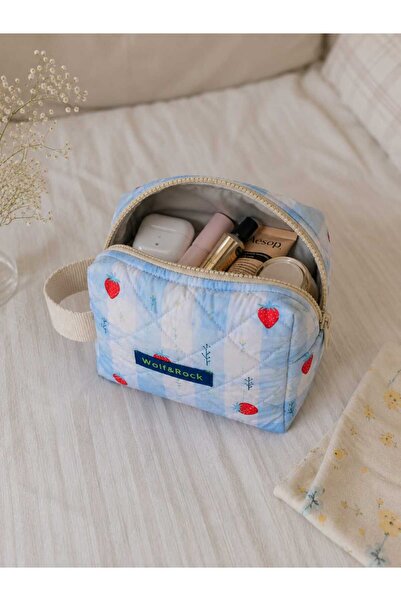 WOLF & ROCK Colorful Quilted Makeup and Care Bag