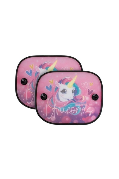 Zet Set Parasolare Geam Auto cu Model Unicorn 44x36cm - 2buc, 44 x 36 cm, Set...
