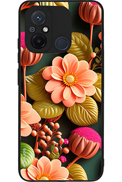 Other Θήκη Sonique Σειράς 3D Λουλουδιών για Xiaomi Redmi 12c Σαλμόν