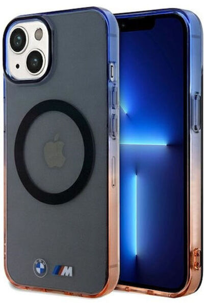 BMW Θήκη Πλάτης Gradient Bumper Magsafe Πλαστική Γκρι (iPhone 15 Plus) Κωδικό...