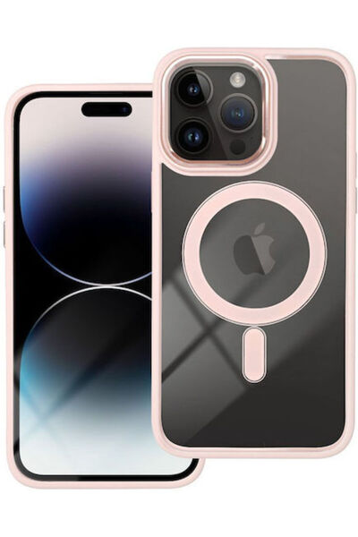 OEM Κάλυμμα Πλάτης Color Edge Mag Πλαστικό / Σιλικόνη Ροζ (iPhone 15 Pro) Κωδ...