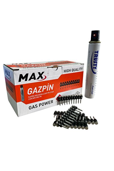 Max 2.9x27 mm Kademeli Plastiğe Dizili Beton Pin Çivi 1 kutu 1000 adet çivi+1...
