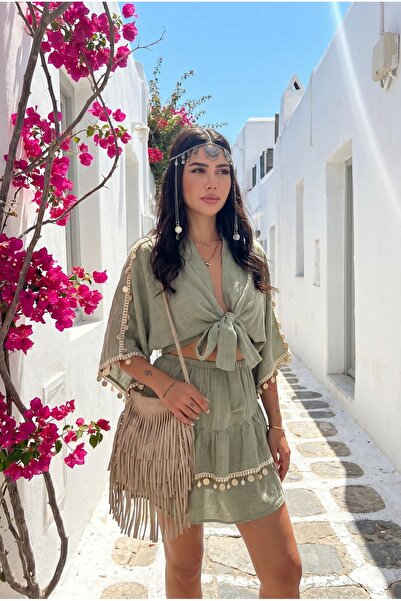 FASHION COCKTAIL Bluză cu legături în stil mediteranean, inspirată de midii, ...